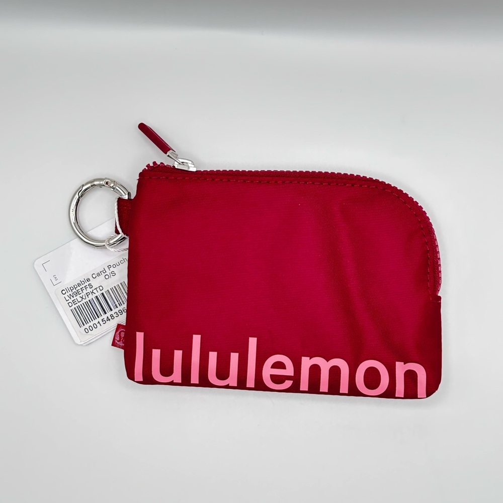 Lululemon Clippable Card Pouch (Deep Luxe/Pink Tide) *SOLD OUT  -  0024